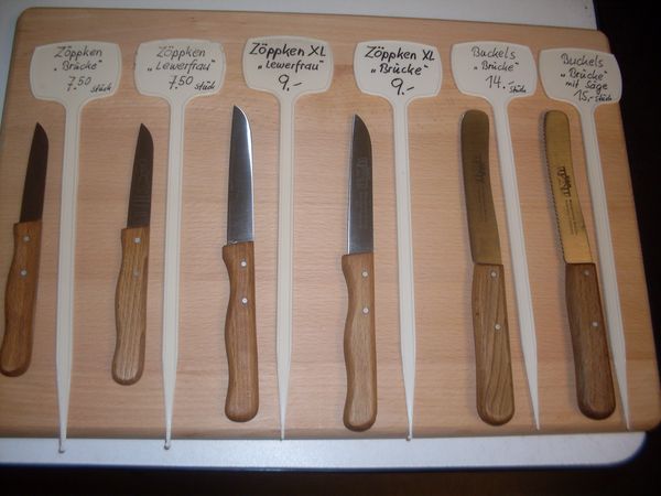 Messer mit Müngstener-Brücke oder Lewerfrau